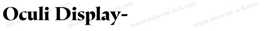 Oculi Display字体转换